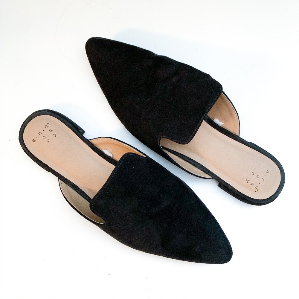 a new day - Velma Slip On Pointy Toe Mules // 8